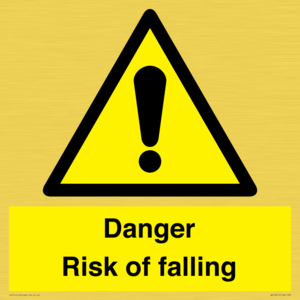 Danger Risk of falling